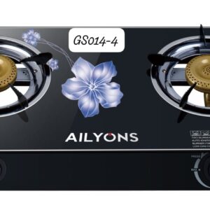 Ailyons Glass Table Top 2 Burner Gas Cooker – Stylish& Compact