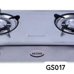 Ailyons Table Top Metallic Two-Burner Gas Cooker |Durable