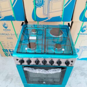 Euroken 60x65 3+1 Standing Cooker with Electric Double Heater